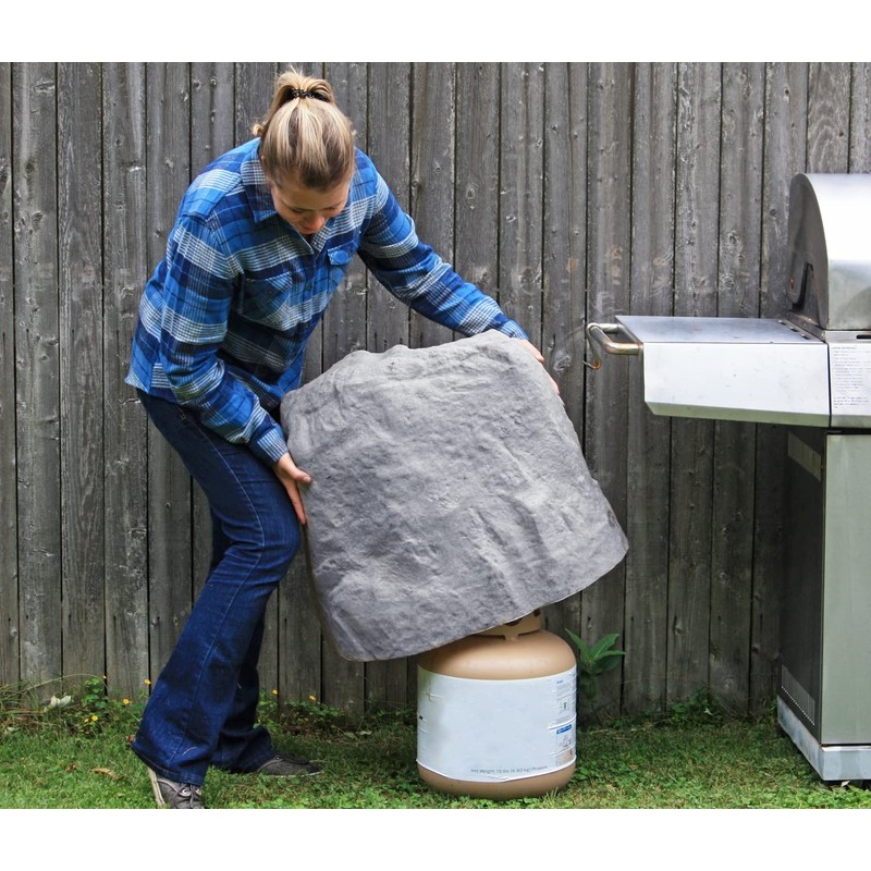 Emsco Group 2185 Large – Lightweight Landscape Rock-Resin, Granite