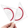 2pcs Triangle Ruler Square Set 90mm 45 Degrees Plastic Stationery,for