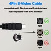 YARCHONN 4 Pin S-Video to 3 RCA AV Video Cable
