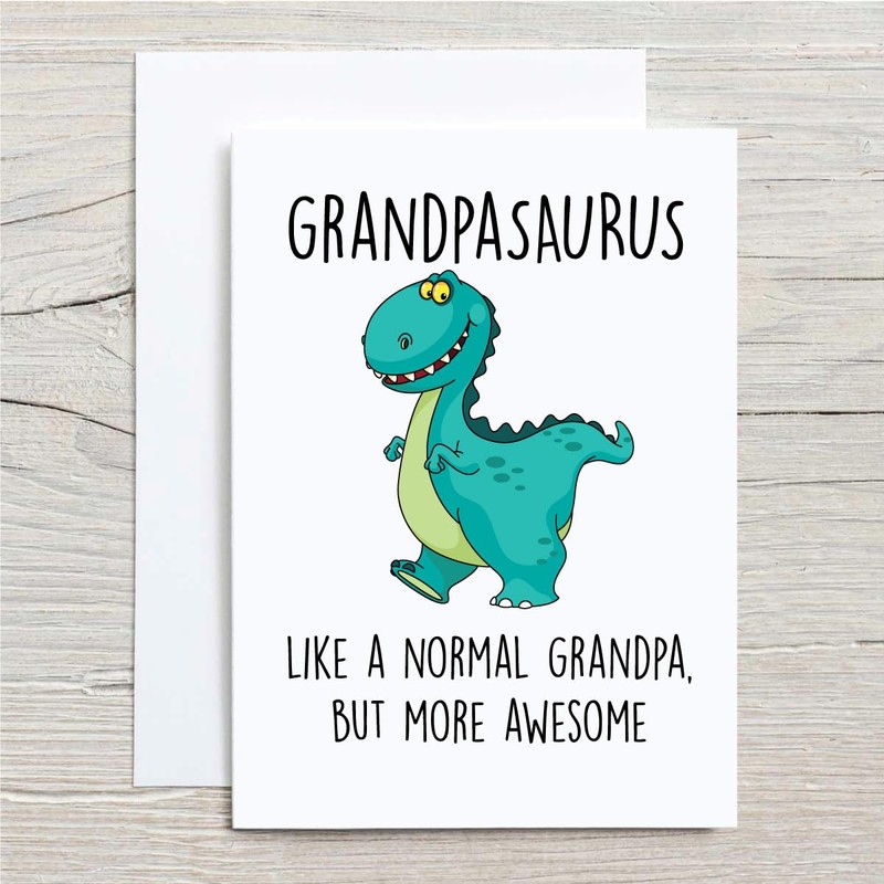 60 Second Makeover Limited Grandpasaurus Greeting Card Grandpa Dinosaur Fathers