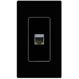 RiteAV CAT7 Wall Plate Screwless Frame [Black]