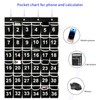 SAVERHO 36 Pockets Black Numbered Classroom Pocket Chart for Cell