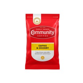 Community Coffee Pre Measured 3.0 oz Coffee and Chicory Medium Dark Roast Fractional Packs, , Full Body Rich Flavorful Taste, 100% Select Arabica Beans Coffee & Chicory ,20 Count