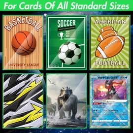 Moocuca Pack of 100 Card Sleeves, Card Sleeves Standard Size 66 x 91 cm, Ultra Clear Card Sleeves for Trading Cards such as Magic, Matte Back, Frosted