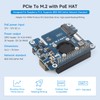 Waveshare PCIe to M.2 HAT+ Adapter with PoE Compatible with