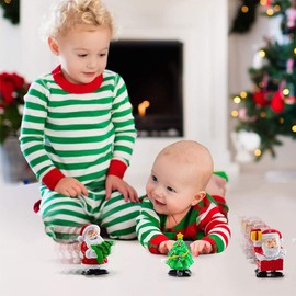 AIXXCUVQ Jumping Santa Claus Colorful Spring Up Toys for Christmas Fun Unique Appearance Features Colorful and Interesting, 8pcs