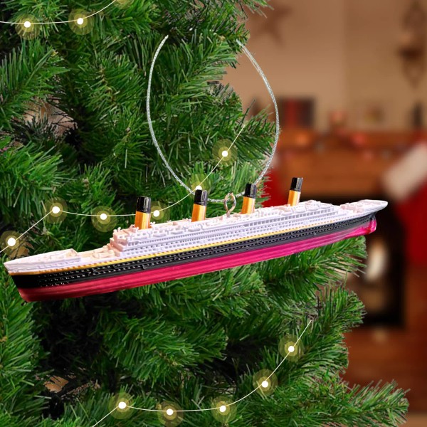Handmade Titanic Ship Christmas Ornament, Historically Accurate Titanic Ornament