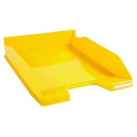 Exacompta - Ref 113289D - Iderama Collection - Letter Tray Combo Midi - 347 x 255 x 65mm in Size, Suitable for A4 Documents, Stackable, Holds Approx. 500 Sheets - Yellow Glossy
