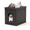 Vixzen Outdoor Rabbit Hutch, Multi-Functional Hidden Bunny Cage with Side