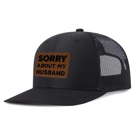 BEIXBE Birthday Gifts for Wife - Sorry About My Husband Cute Trendy Trucker Hats for Women Wifey Trucker Hat