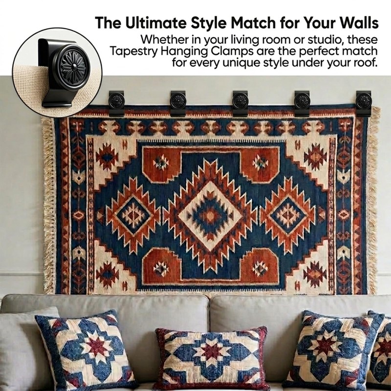 Tapestry Hangers, Blanket Hanger Clamps, Quilt Hanger for Wall for