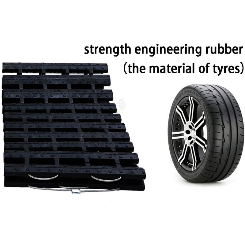 Tire Traction Mat, Portable Emergency Devices for Snow, Ice, Mud,