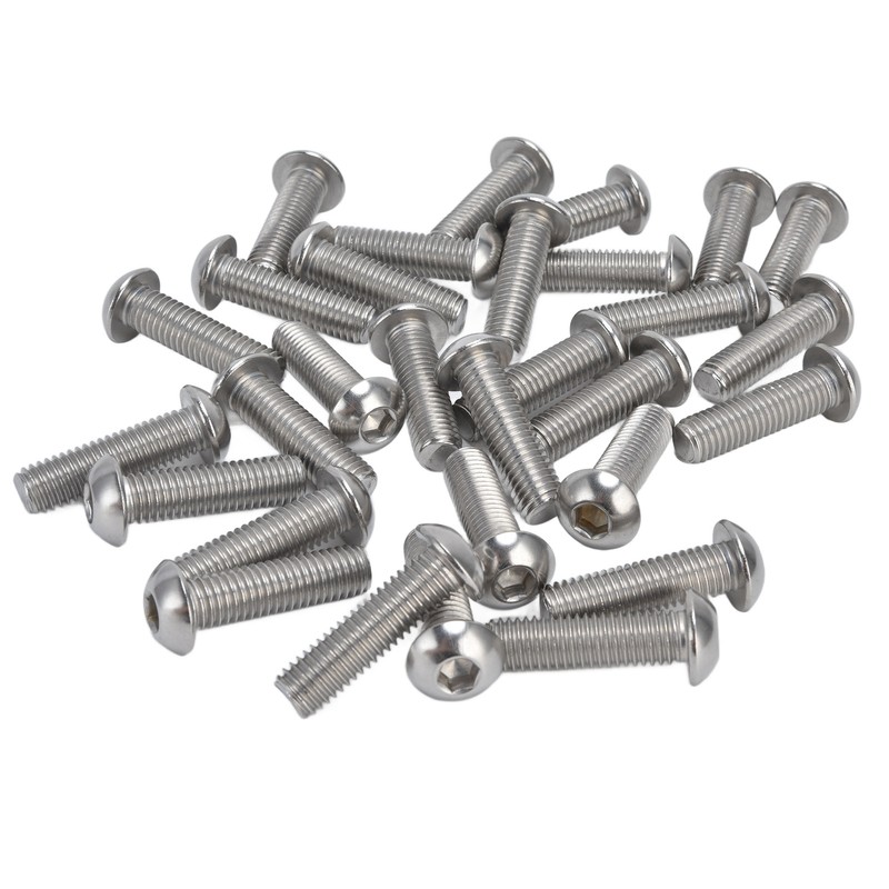 30Pcs Hex Socket Button Head Screw A2 Stainless Steel M10x1.5