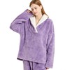 Yanhalo Womens Pyjamas Warm Fleece Pyjamas Set Winter Soft Ladies