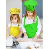 6 Pieces Kids Apron and Cheft Hat Set, Adjustable Child