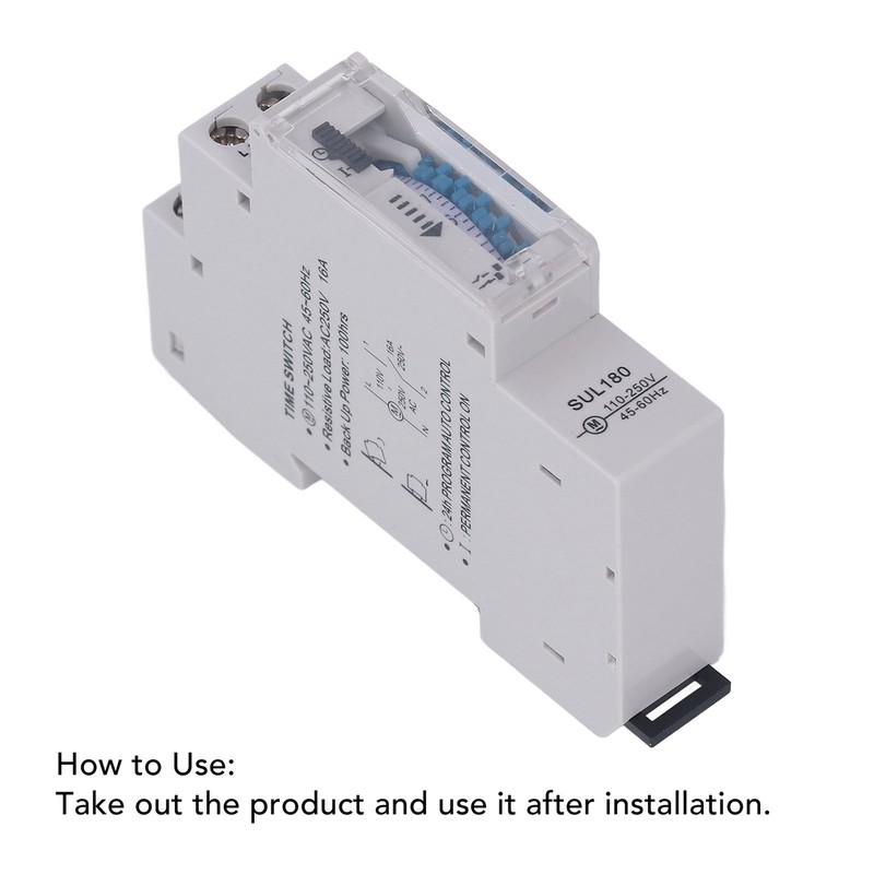 Time Switch Mechanical Timer Waterproof 24 Hours Controller 110‑250VAC for
