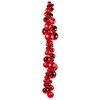 Red Matte Christmas Baubles Made of Flame Retardant Plastic, 10