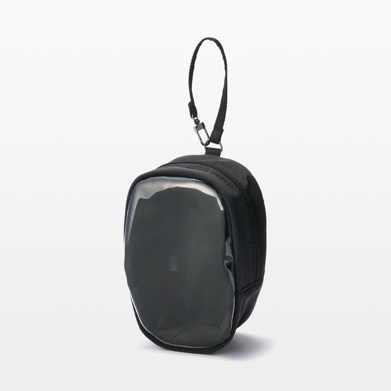 Muji NDG13A3A Hanging Collection Pouch, Black, Approx. 4.3 x 6.3