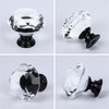 OctinPris 6pcs 30mm Crystal Glass Knobs Door Drawer Wardrobe Pull