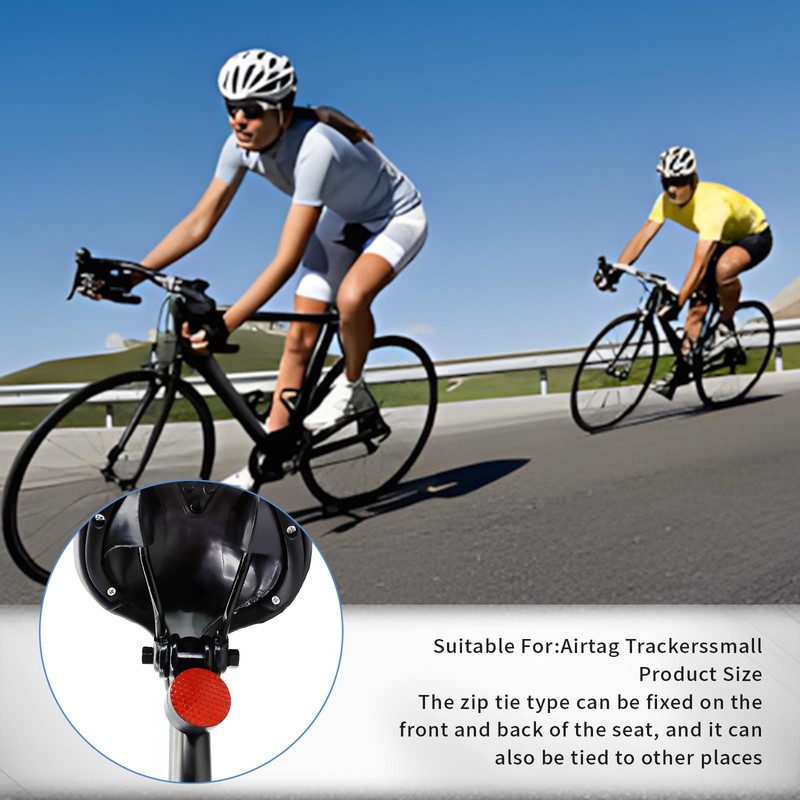 AirTag Bicycle Mount, Hidden AirTag Bicycle Reflector, Splash-proof Housing Including