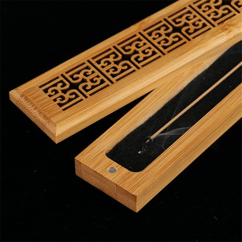 Incense Burner, Horizontal Incense Burner, Wood Incense Burner, Natural Bamboo