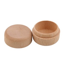 LZIYAN Mini Round Wooden Storage Boxes Ring Box DIY Craft Jewelry Trinket Box Container Gift Case