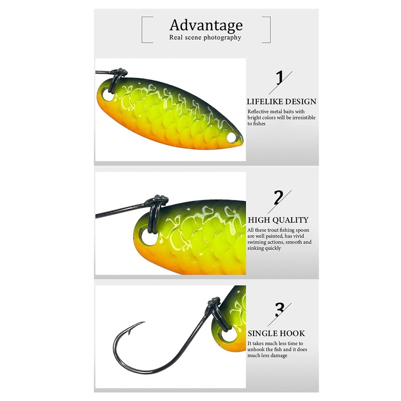 Njord Kalastus Glow Spoon Set, Luminous and UV Active Trout
