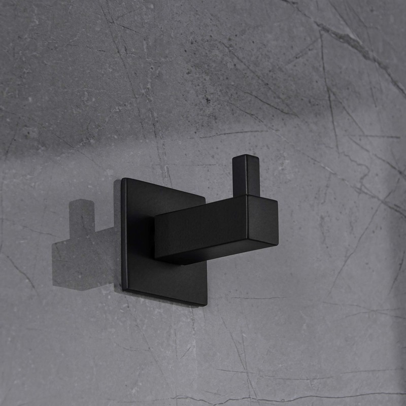 Gedotec Trinity Vintage Coat Hook Stainless Steel Black Matt Depth