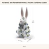 MACKENZIE-CHILDS Patience Brewster Periwinkle Peony Rabbit Figurine, Spring Rabbit Decor,