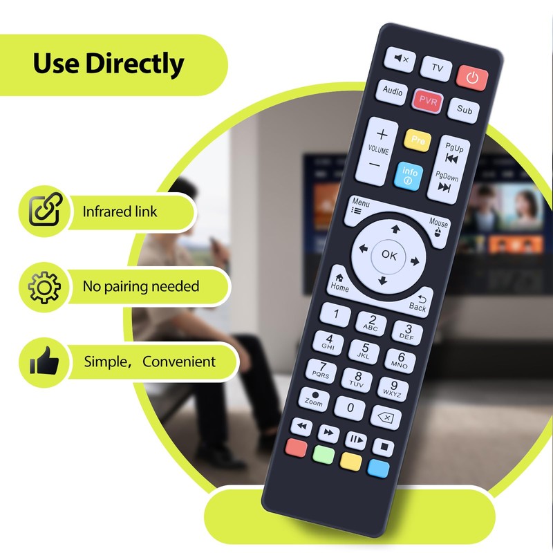RYQIF Replacement Remote Control fits MAX TV Gold 5G Plus,