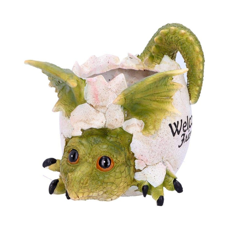 Nemesis Now U4747P9 Welcome Friends Pot 17cm, Resin, Green