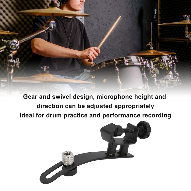 Drum Microphone Clip Adjustable Shockproof Microphone Securing Clips Mount Holder