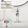 Chrome Bathroom Faucet Waterfall GGStudy Single Handle One Hole Farmhouse