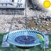 12.3" Hanging Bird Bath with Solar Fountain Bird Bath Bubbler，Birdbath
