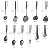 304 Stainlss Steel Matte Kitchen Utensils Set, 11 Pcs Long