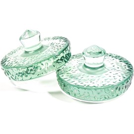 Fermentation Weights for Large Wide Mouth Gallon Mason Pickling Canning Jars (Over 3.5 Inches), Fermenting Weigh Easy Grip With Grooved Handles Wavy Grain Dot for Brewing Fermented Foods, Pack of 2