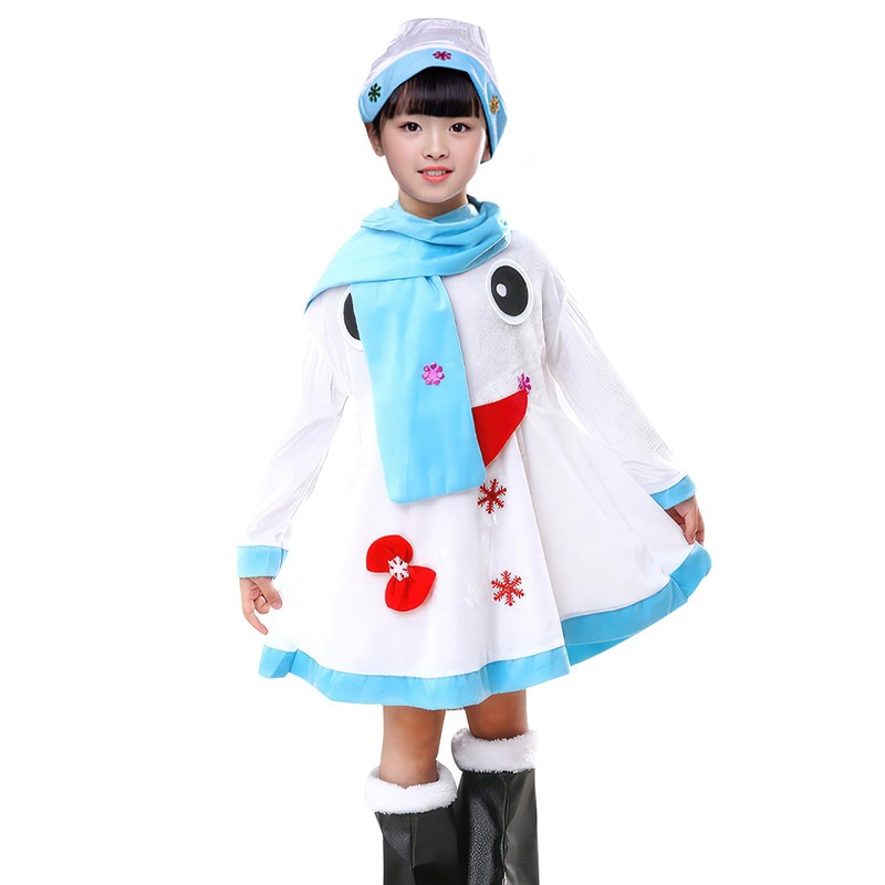 [Mprocen] Snowman Jumpsuit Scarf Cute Snowman Costume, Disguise, Cosplay Costume