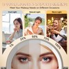 Auxmir 8'' Wall Mounted Lighted Makeup Mirror, 3200mAh Rechargeable Double-Sided
