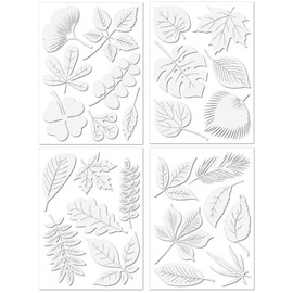 Bagentry 4 Sheet 26 Pcs Leaf Shape Window Decals for Bird Strikes, PVC Anti Collision Window Bird Stickers, Translucent Window Clings Film to Stop Birds from Hitting Glass Door Indoor Decoration (4)