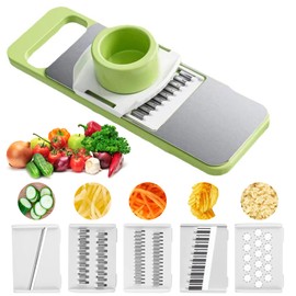 5 in 1 Vegetable Slicer, Potato Slicer, Grater, Manual Kitchen Grater Tool, Suitable for Onions, Cheese, Potatoes, Carrots, Lotus Root