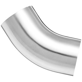 Dixon B2KS-G150P Stainless Steel 304 Sanitary Fitting, 45 Degree Polished Weld Long Elbow with Tangent, 1-1/2" Tube OD