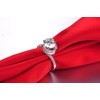 2CT Rotate Style NSCD Simulate Diamond Engagement Ring Silver 925