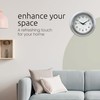 Kiera Grace Wall Clock, 10 Inch, Aster Silver Modern Classic