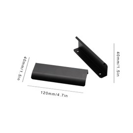 AMONENZ Pack of 2 Furniture Door Handles, 120 mm Black Cabinet Handle, Modern Wardrobe Door Handles, Available for Cupboards, Drawers, Balcony Doors