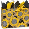 NW Sunflower Fields Paper Shopping Bags - Vogue Size -