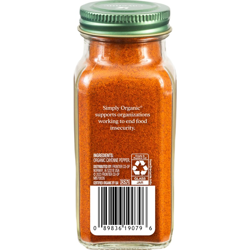 Simply Organic Cayenne Pepper, 2.89 Ounce, Pure, Organic Cayenne Peppers,