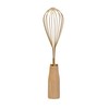 "Bloomingville Standing Stainless Steel Wood Handle, Gold Finish Whisk, 10.25"""
