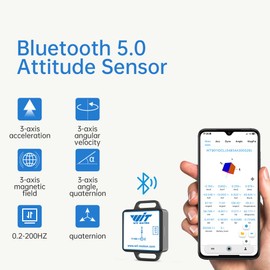 [Bluetooth 5.0 Accelerometer+Inclinometer] WT901BLECL MPU9250 High-Precision 9-axis Gyroscope+Angle(XY 0.05° Accuracy)+Magnetometer with Kalman Filter, Low-Power 3-axis AHRS IMU Sensor for Arduino