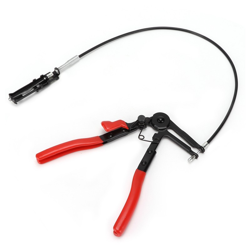 Flexible Wire Hose Clamp Plier Steel RustProof Red Black Automobile