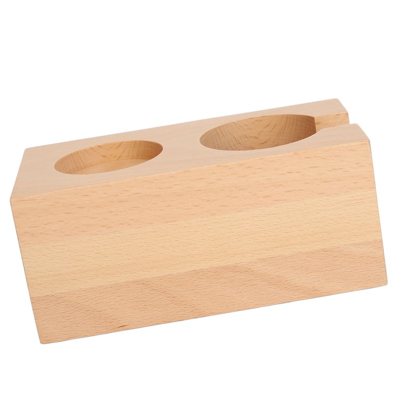 Wooden Coffee Tamper Station Stable Prevent Slip Coffee Tamper Holder